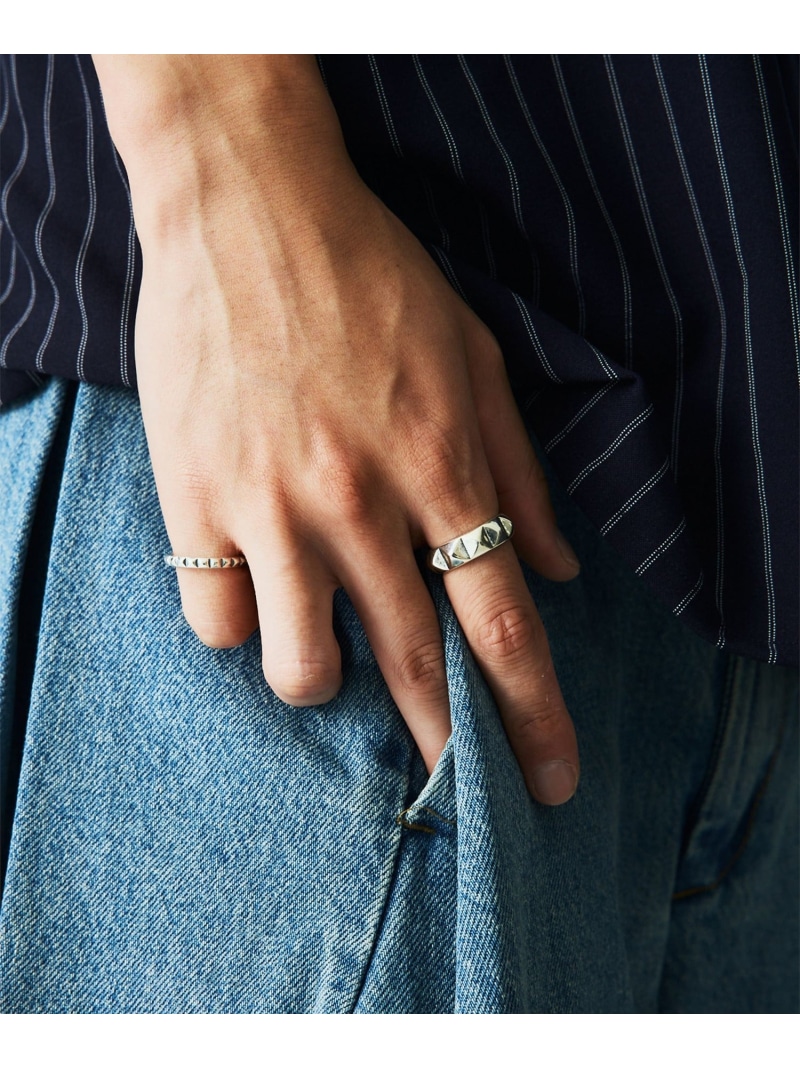 Bill Wall Leather 【EXCLUSIVE】Studs Ring - L ビームス メン 添え物・ウオッチ 輪っか・指環【貨物輸送無料】