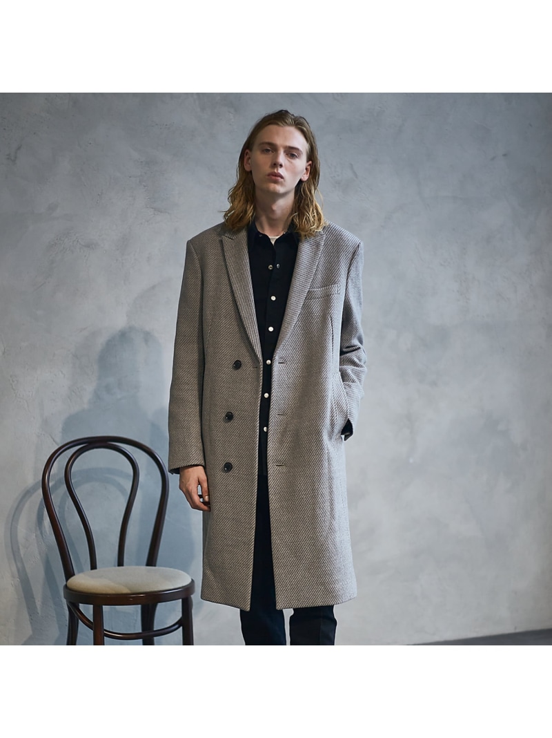 【SALE／20%OFF】5351POUR LES HOMMES 【尾州素材使用】ピークドラペル セミダブル チェスターコート ゴーサンゴーイチプールオム ジャケット・アウター チェスターコート グレー ブラック レッド【RBA_E】【送料無料】