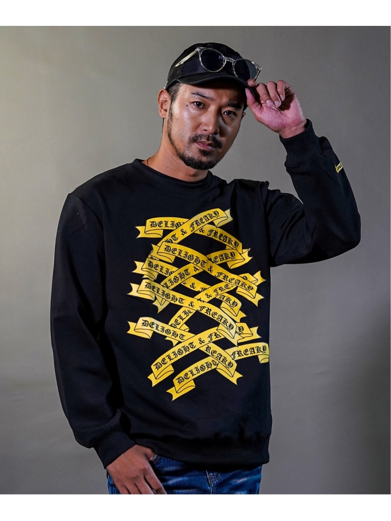 Retro Engine Retro Engine/(M)RTEG O.E label SW PULL アダムスジャグラー トップス スウェット・トレーナー ブラック ホワイト【送料無料】