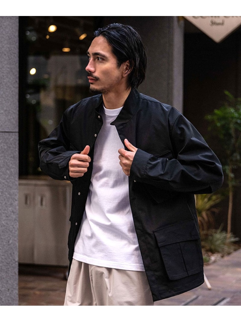 CavariA CavariA スタンドファティーグブルゾン 長袖 シルバーバレット ジャケット・アウター カバーオール・ワークジャケット グレー ブラック グリーン【送料無料】｜ Fashion Men