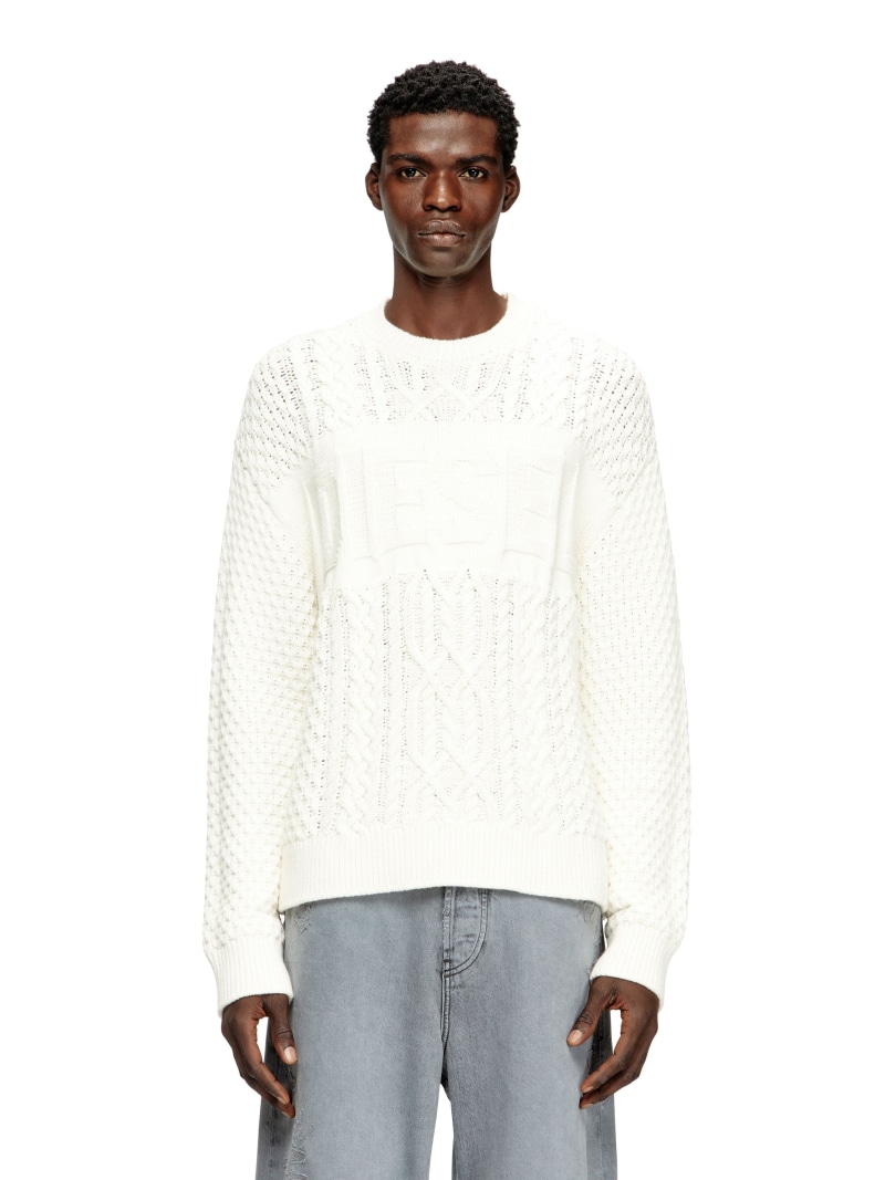 【SALE／40%OFF】DIESEL メンズ ティーシャツ編み物 K-AUBIN ディーゼル トップス 編み物 白いこと【RBA_E】【貨物輸送無料】