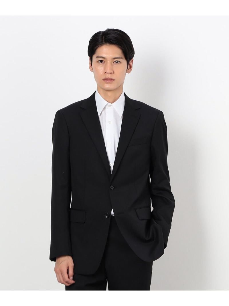 COMME CA ISM 【セットアップ対応】ポリエステル ウール ギャバ ジャケット コムサイズム スーツ・フォーマル スーツジャケット ブラック グレー【送料無料】| Fashion Men