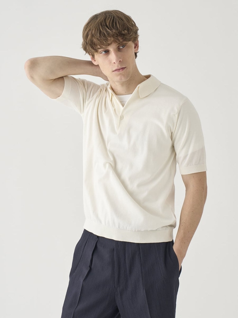JOHN SMEDLEY 半袖コットンニットポロシャツ ｜ REID ｜ 30G MODERN FIT ジョンスメドレー トップス ニット【送料無料】｜ Fashion Men