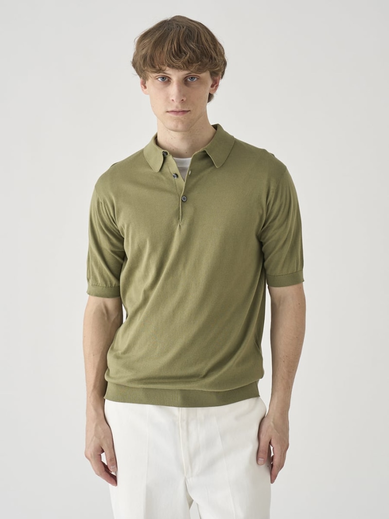 【SALE／20%OFF】JOHN SMEDLEY 半袖コットンニットポロシャツ ｜ REID ｜ 30G MODERN FIT ジョンスメドレー トップス 編み物【RBA_E】【貨物輸送無料】