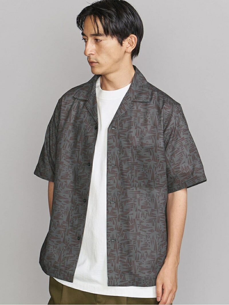 Beauty Youth United Arrows By ジオメトリー プリント リラックスレギュラー シャツ ビューティ ユース ユナイテッド アローズ シャツ ブラウス 半袖シャツ 送料無料 Andapt Com