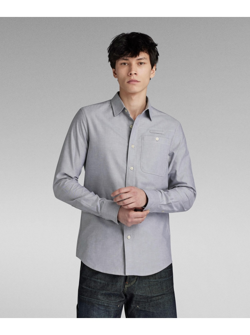 【SALE／40%OFF】G-Star RAW 【公式ショップ】BRISTUM 2.0 SLIM SHIRT/ミリタリーディテールスリムシャツ ジースターロゥ トップス シャツ・ブラウス グレー【RBA_E】【送料無料】