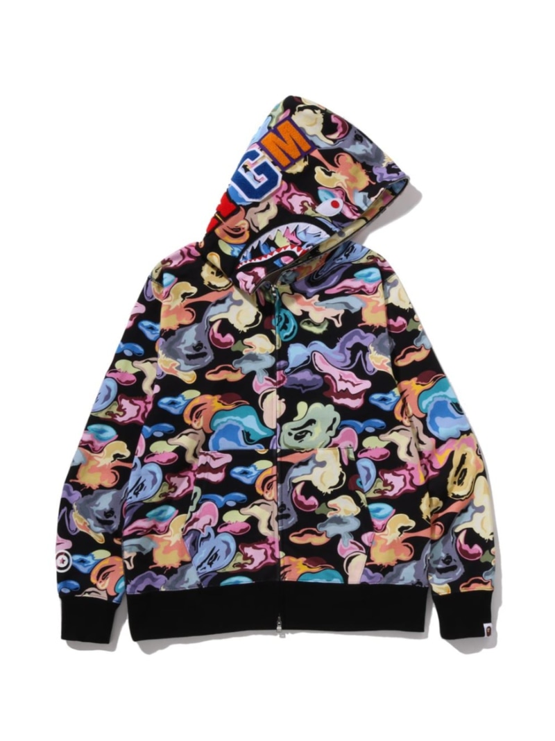APE ジップパーカー A BATHING APE パーカー COLOR CAMO CRYSTAL STONE SHARK