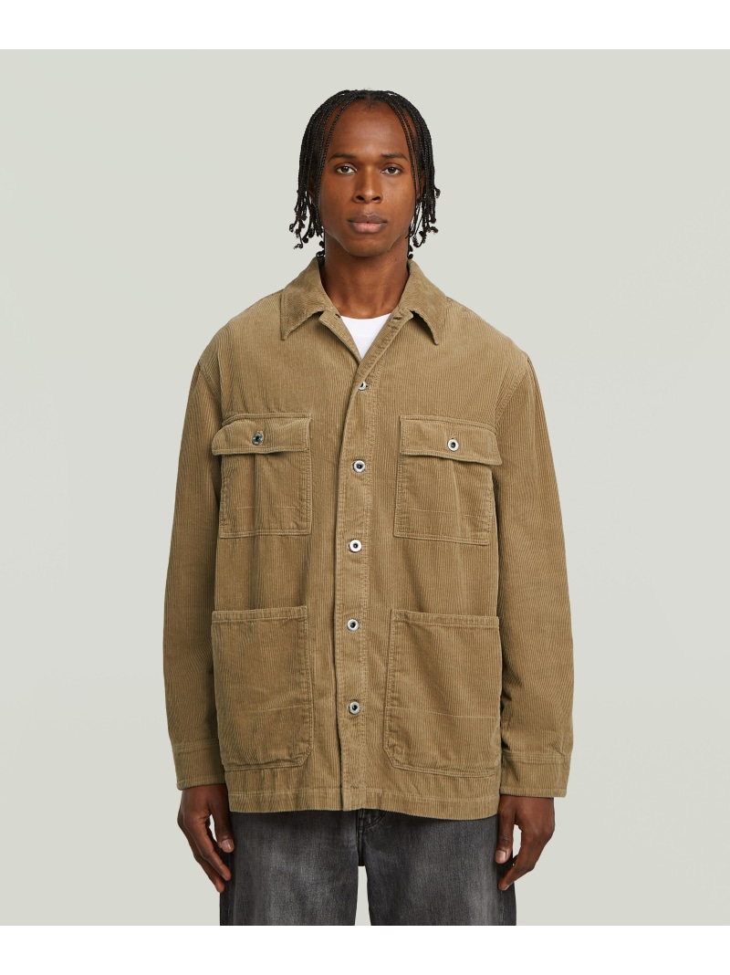 【SALE／30%OFF】G-Star RAW 【堅苦しさ販売店】CHORE JACKET/チョアジャケット/ヴィンテージライクウォッシュド産業コーデュロイカバーオール ジースターロゥ ジャケット・アウター カバーオール・ワークジャケット ベージュ【RBA_E】【貨物輸送無料】