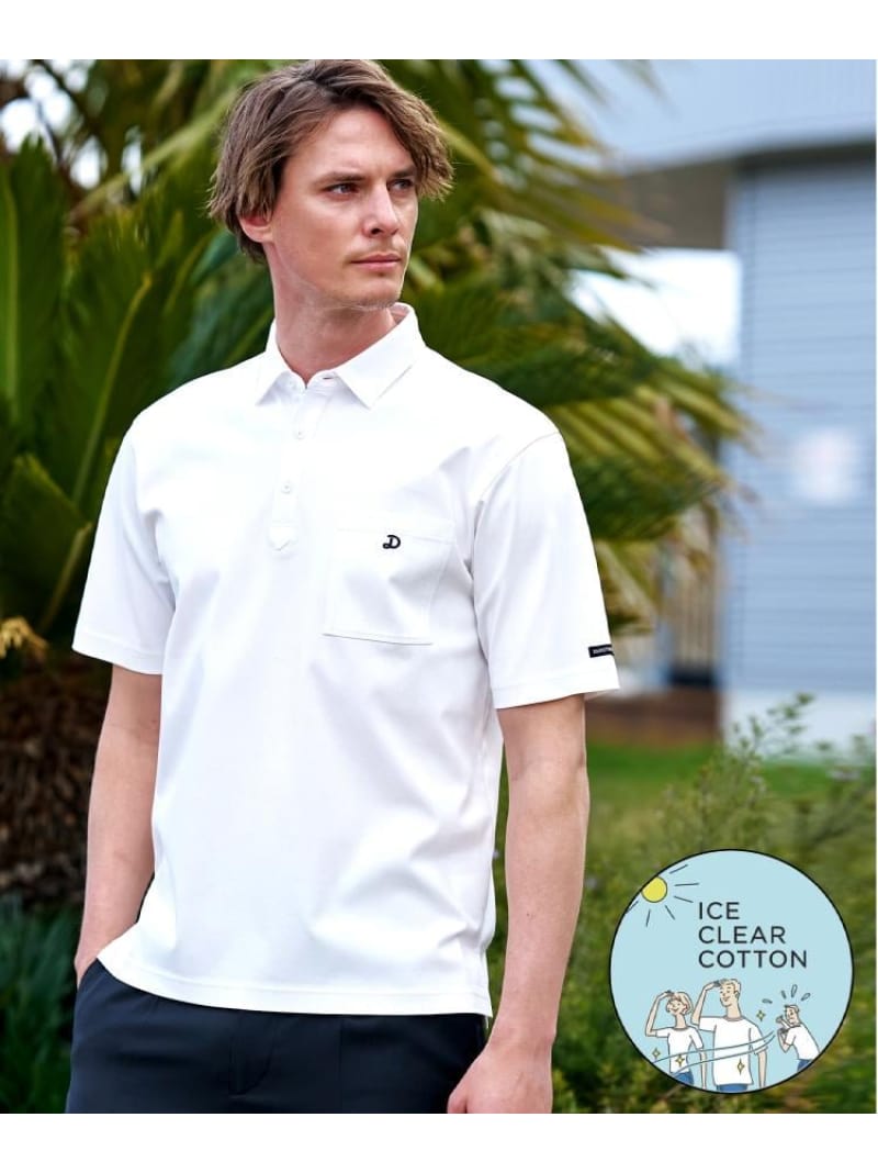 DRESSTERIOR 【接触冷感/抗菌防臭/消臭/Safari5月号掲載】ICE CLEAR COTTON オーバーフィットポロシャツ ドレステリア トップス ポロシャツ ホワイト ネイビー ブラック ピンク【送料無料】| Fashion Men