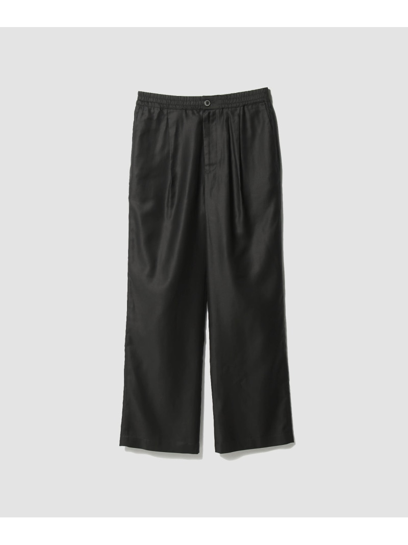 ESTNATION ESTNATION / ライトコットンサテン イージーパンツ エストネーション パンツ スラックス・ドレスパンツ グリーン ブラック【送料無料】｜ Fashion Men
