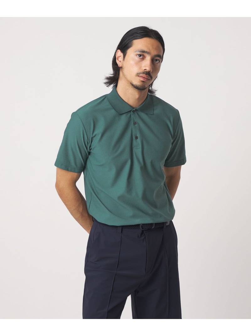 UNITED ARROWS GOLF メンズ メッシュ バックロゴ ポロシャツ 吸水速乾 ユナイテッドアローズ トップス ポロシャツ ネイビー【送料無料】| Fashion Men