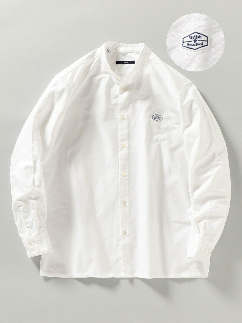 人気定番の シップス シャツ バンドカラー オックスフォード ワッペン ロゴ ワンポイント Web限定 Ships Ships シャツ ブラウス ネイビー 先行予約 送料無料 ベージュ ホワイト 長袖シャツ Cd1542 Quintalafrancisca Com
