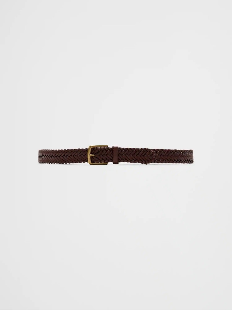 【SALE／40%OFF】BANANA REPUBLIC FACTORY STORE (M)BANANA REPUBLIC FACTORY STORE　　レザーメッシュベルト バナナ・リパブリック ファクトリーストアー ファッション雑貨 ベルト ブラウン ブラック【RBA_E】【送料無料】