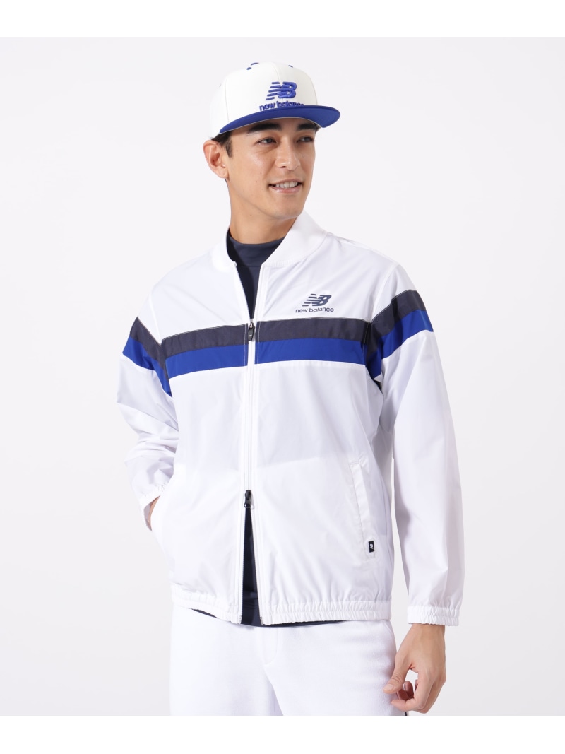 【SALE／30%OFF】New Balance Golf フルジップ ウィンド ブルゾン (MENS) ニューバランスゴルフ ジャケット・アウター ブルゾン・ジャンパー ブルー ホワイト【RBA_E】【送料無料】｜ Fashion Men