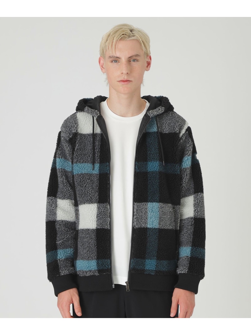 【楽天市場】【SALE／20%OFF】BLACK LABEL CRESTBRIDGE クレストブリッジチェックボアパーカー ブルーレーベル