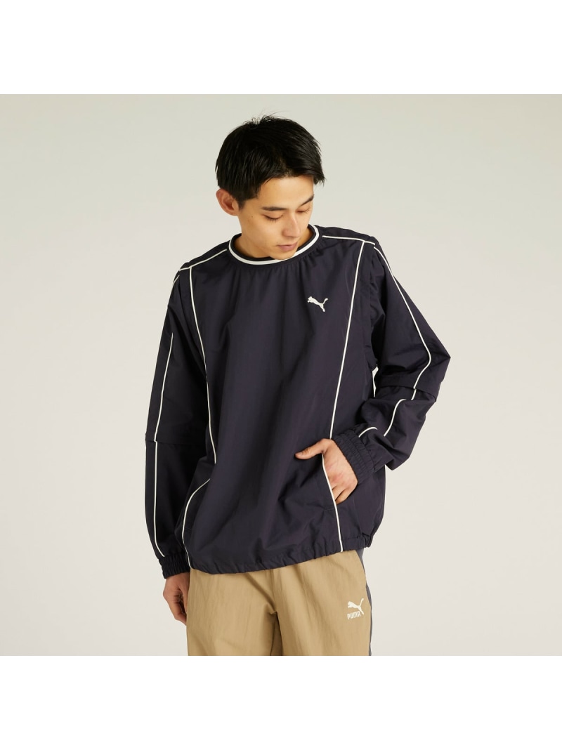 【SALE／49%OFF】PUMA メンズ 単語衣装 ESS+ ウーブン 3通い路 押しかぶせる プルオーバー WORDROBE ESS+ WOVEN COVER UP ピューマ トップス カットソー・プルオーバー 米国海軍【RBA_E】【貨物輸送無料】