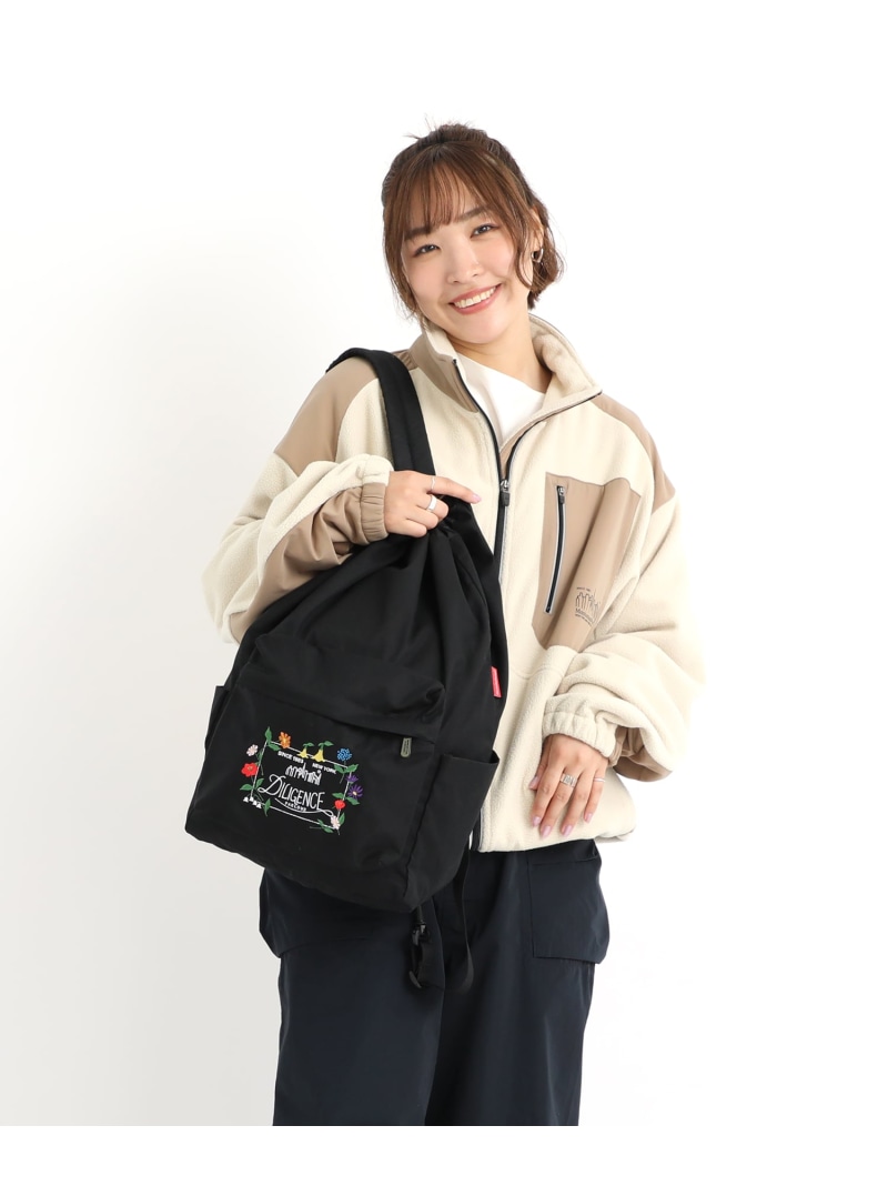 Manhattan Portage Manhattan Portage/(U)CORLEARS HOOK BACKPACK COMBED COTTON GABARDINE DPL マンハッタンポーテージ バッグ リュック・バックパック ブラック【送料無料】