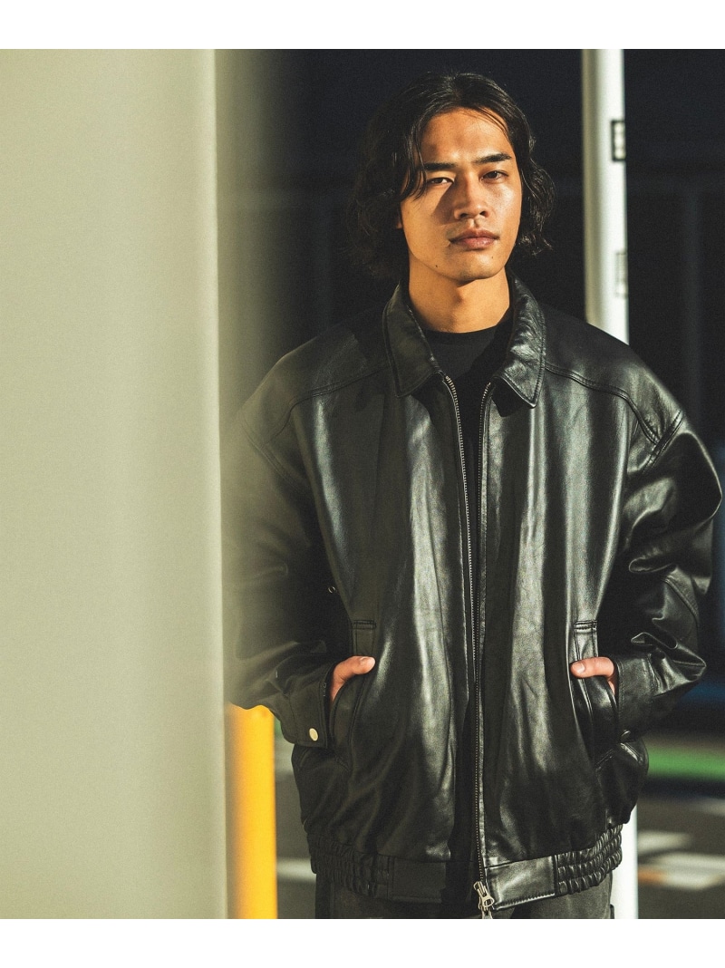 楽天市場】BEAMS ワイドフィット 4ポケット レザー ブルゾン 25AW