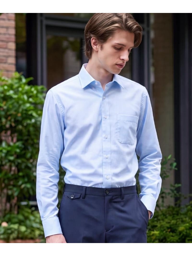 DRESSTERIOR 【速乾素材】メッシュドライタッチシャツ ドレステリア スーツ・フォーマル Yシャツ・カッターシャツ ブルー【送料無料】