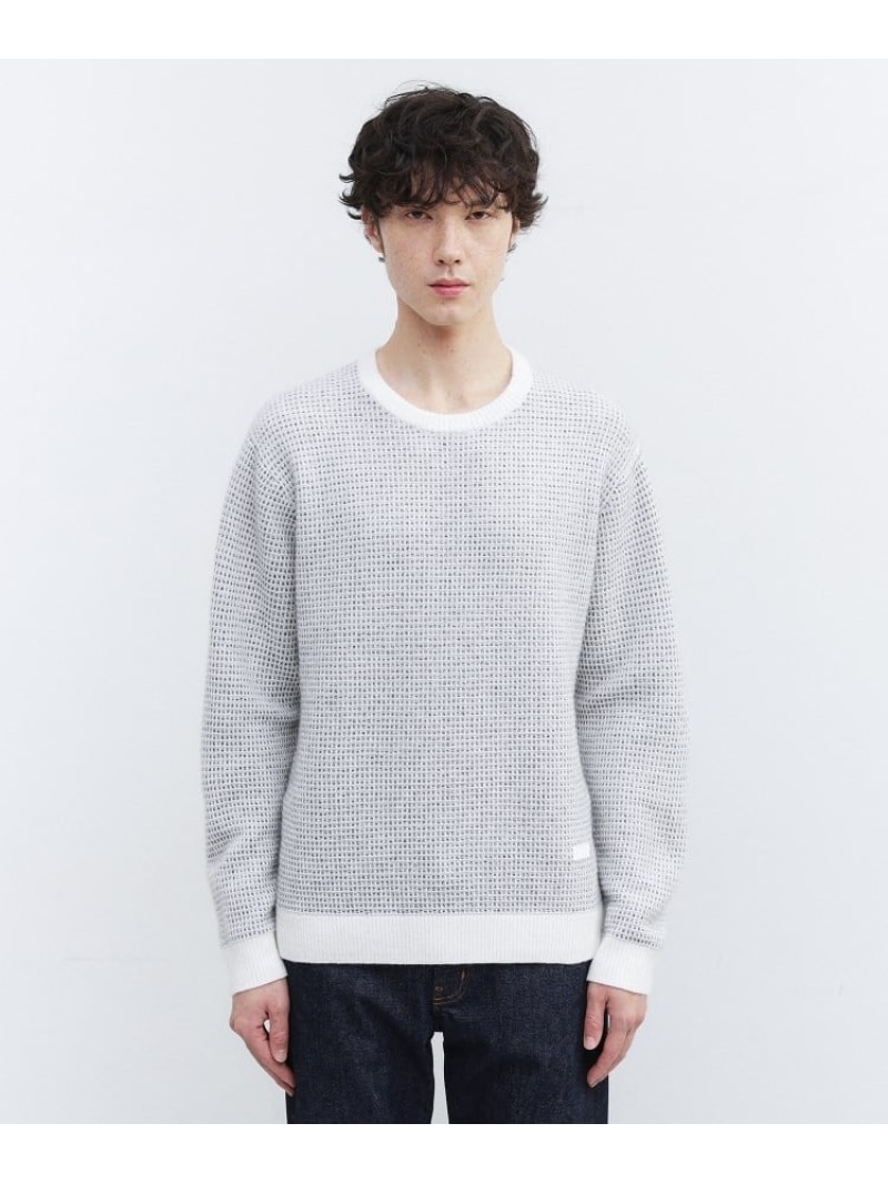 【SALE／45%OFF】TAKEO KIKUCHI メランジ ニットプルオーバー タケオキクチ トップス ニット ホワイト オレンジ【RBA_E】【送料無料】