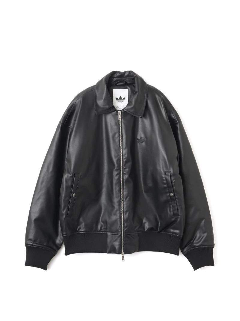 adidas adidas PREMIUM ESSENTIALS PLEATHER BOMBER JACKET ブラック アトモス ジャケット・アウター その他のジャケット・アウター ブラック【送料無料】｜ Fashion Men