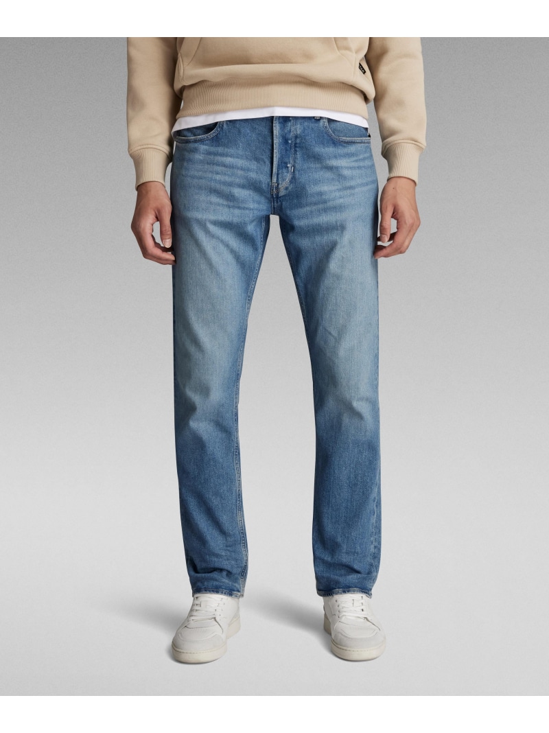 【SALE／40%OFF】G-Star RAW 【堅苦しさ販売店】MOSA STRAIGHT JEANS/ベーシックデザインストレートジーンズ ジースターロゥ ズボン下 デニム・ジーンズズボン下 青色【RBA_E】【貨物輸送無料】