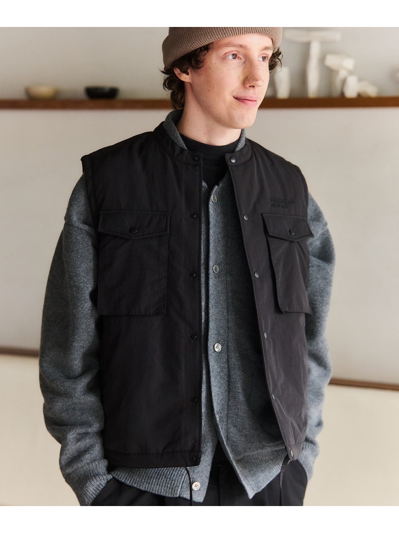 MAISON CLUB MAISON CLUB/Tech Light Padding Vest/テックライト中綿ベスト KKP セットアップセブン ジャケット・アウター ダウンジャケット・ダウンベスト ブラウン グレー ブラック【送料無料】