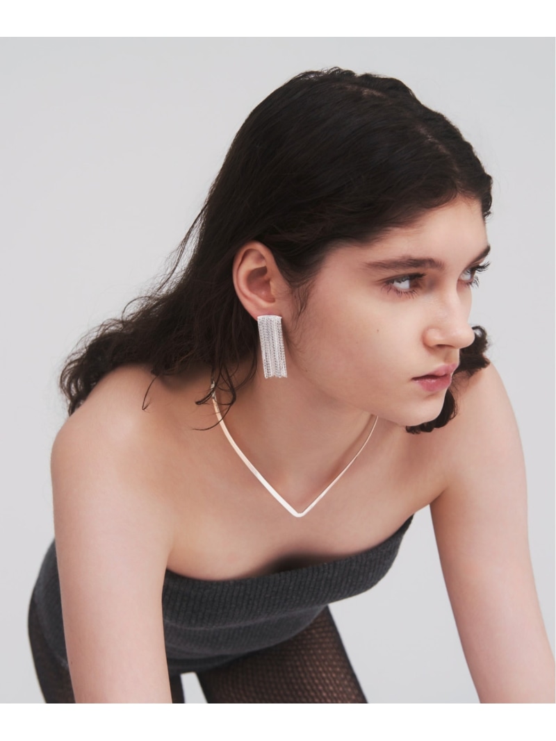 quip queint quip queint/waterfall pierce フォブ 付属品・ウオッチ ピアス しろがね色【貨物輸送無料】