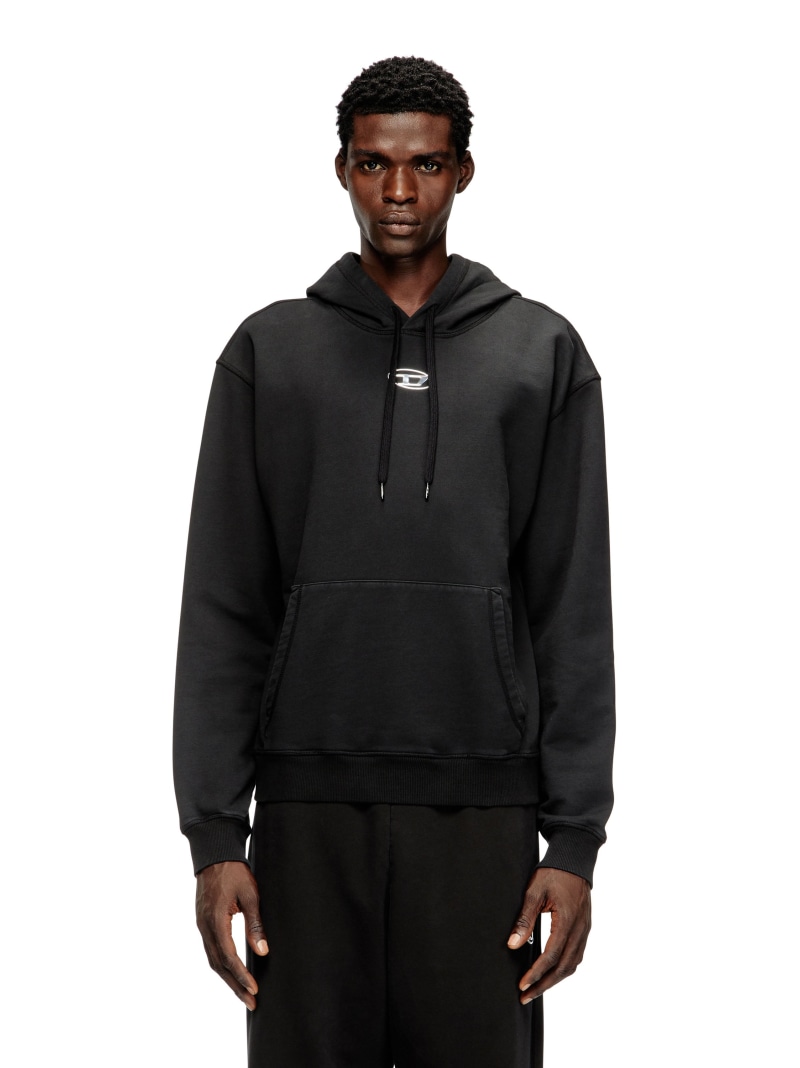 DIESEL メンズ プルオーバーパーカー S-NORM-HOOD-IOD ディーゼル トップス パーカー・フーディー ブラック【送料無料】