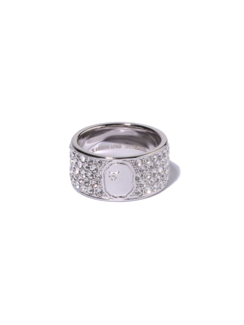 A BATHING APE APE HEAD LOGO RING ア ベイシング エイプ アクセサリー・腕時計 リング・指輪 シルバー【送料無料】