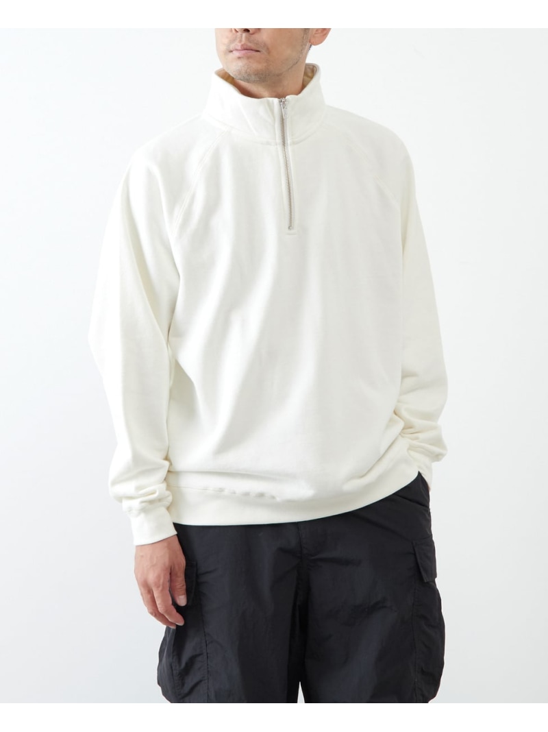 【SALE／40%OFF】MEN'S MELROSE 【ONEITA/オニータ】Halfzip sweatshirt メンズメルローズ トップス スウェット・トレーナー グレー ホワイト ブラック【RBA_E】【送料無料】