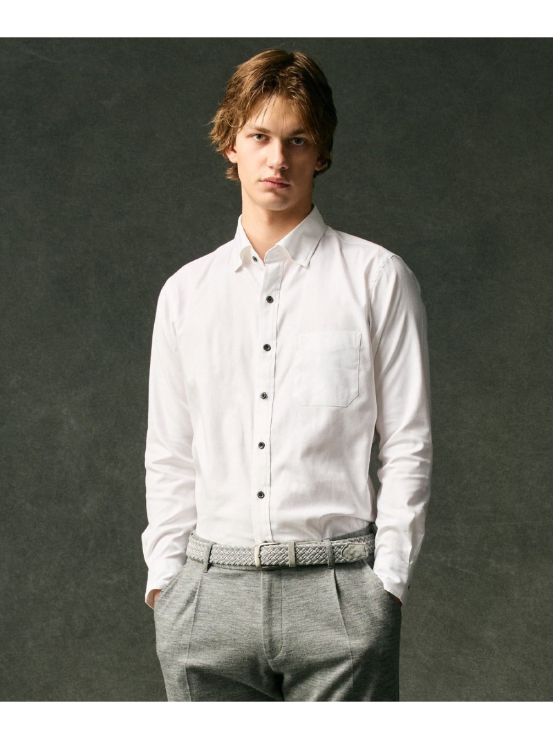 JOSEPH ABBOUD 【キングサイズ・オーガニックコットン使用】JOE COTTON ストレッチオックス シャツ ジョセフアブード トップス シャツ・ブラウス ホワイト ネイビー ワインレッド【送料無料】