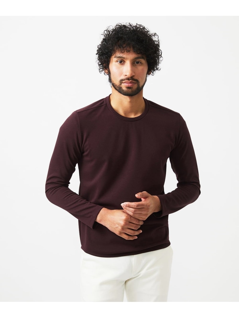 MICHEL KLEIN HOMME 労働者の一団素っ首長袖カットソー ミッシェルクランオム トップス カットソー・プルオーバー 黒いこと 米国海軍 パープル 白いこと【貨物輸送無料】