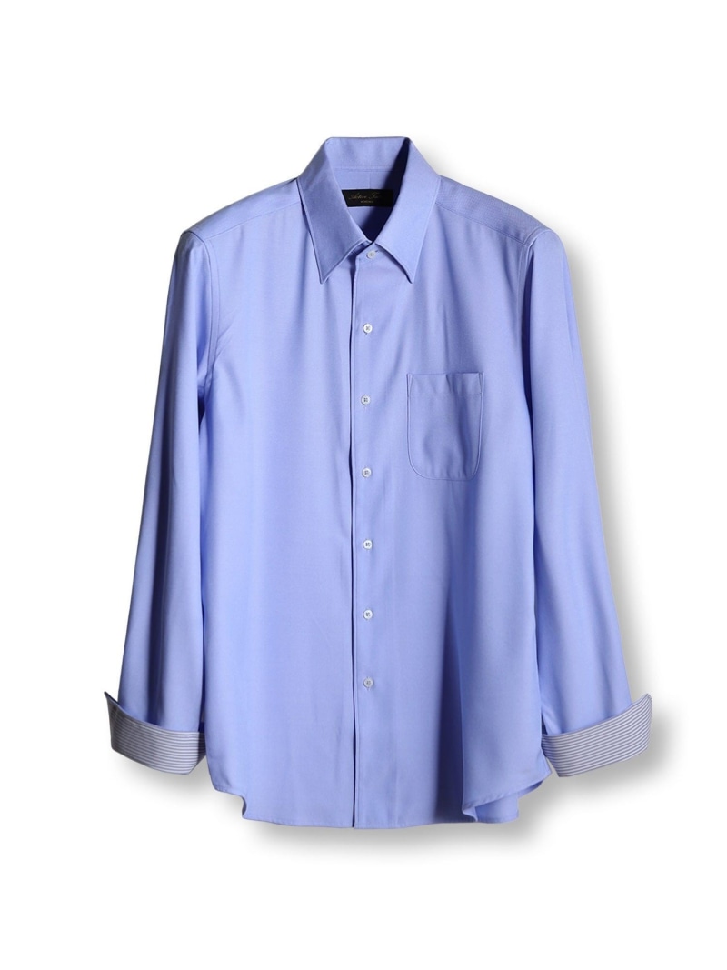 MEN'S BIGI 【ACTIVE TAILOR/アクティブテイラー】クールマックスロイヤルオックスドレスシャツ＜吸水速乾/イージーケア＞ メンズ ビギ トップス シャツ・ブラウス ホワイト ブルー【送料無料】｜ Fashion Men