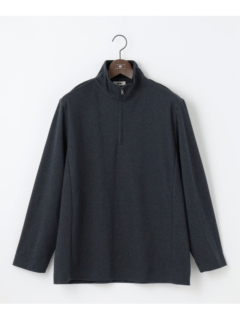 【SALE／30%OFF】JOSEPH ABBOUD 【キングサイズ・保温性/軽量り/ジャパンファブリック】ストライプジャカードジップ プルオーバー ジョセフアブード トップス カットソー・Tシャツ レッド ネイビー グレー【RBA_E】【送料無料】｜ Fashion Men