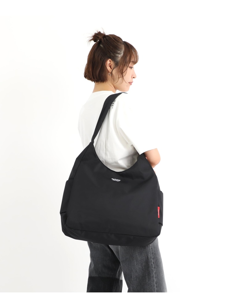 Manhattan Portage Manhattan Portage/(U)Kips Bay Tote Flight Nylon Backing マンハッタンポーテージ バッグ ショルダーバッグ ブラック【送料無料】