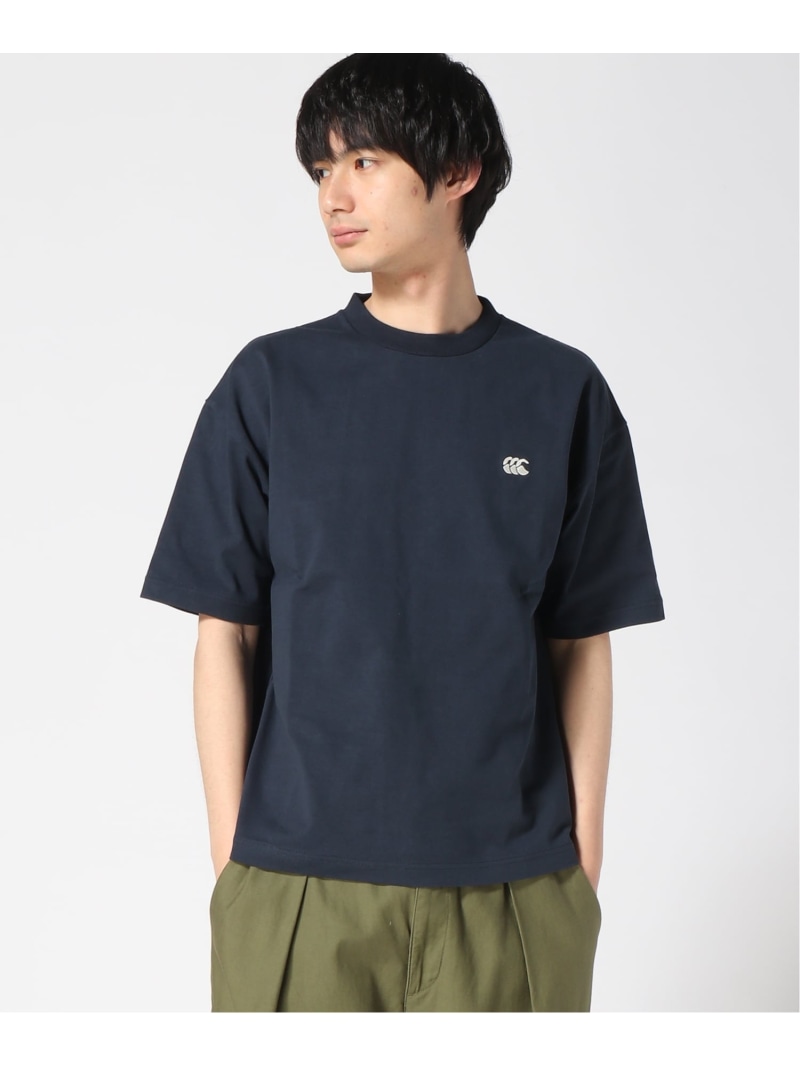 canterbury (U)ショートスリーブ ヘビークルーティー カンタベリー トップス カットソー・Tシャツ ネイビー ホワイト【送料無料】