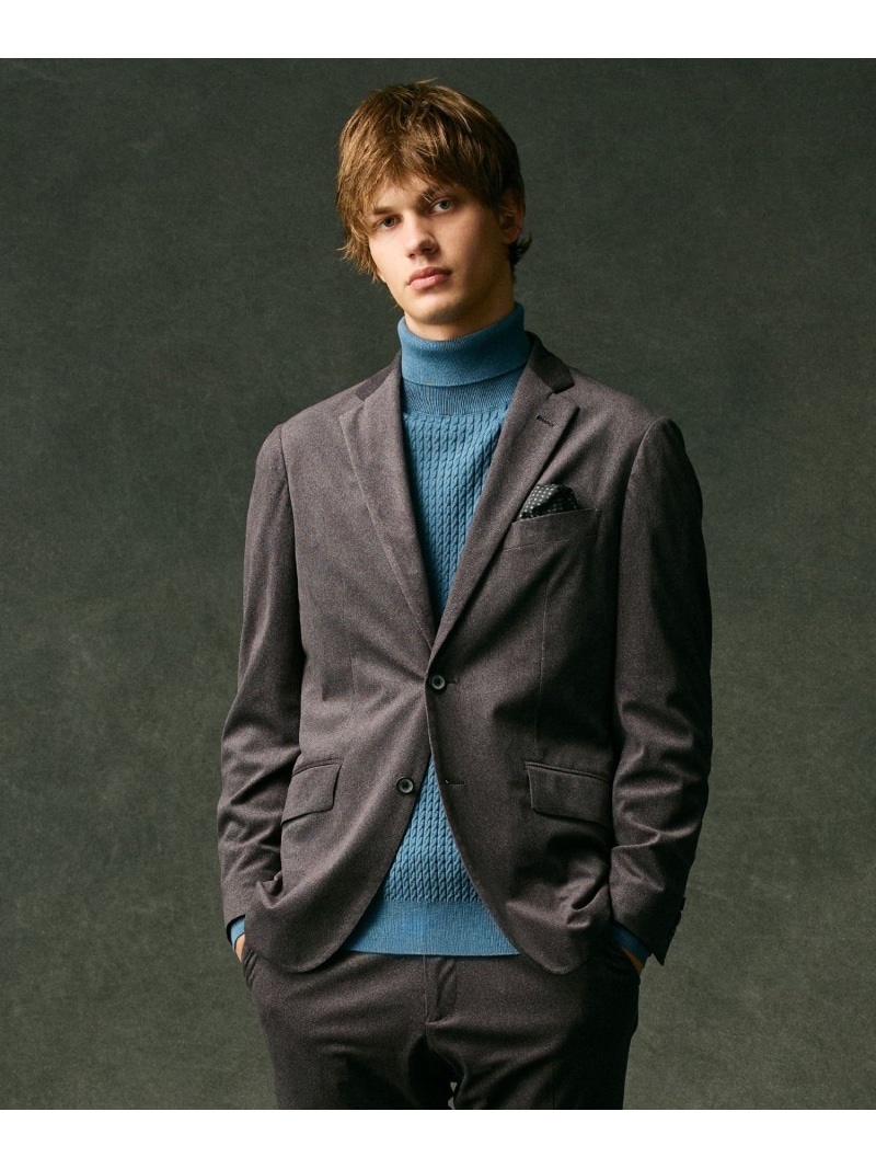 JOSEPH ABBOUD 【キングサイズ・軽量/ストレッチ/スウェードタッチ】トリコットコーデュロイ ジャケット ジョセフアブード ジャケット・アウター テーラードジャケット・ブレザー グレー【送料無料】