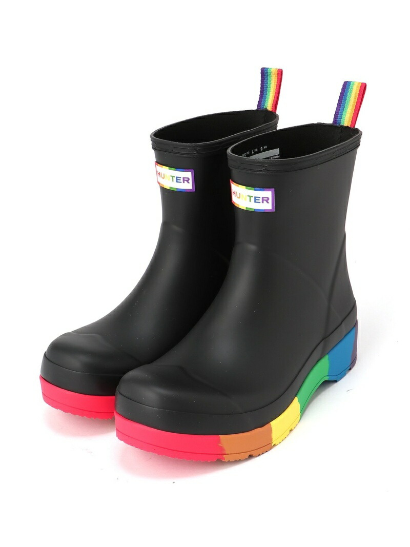 楽天市場 Hunter M メンズ Pride プレイブーツショート ハンター シューズ レインブーツ ブラック 送料無料 Rakuten Fashion Men