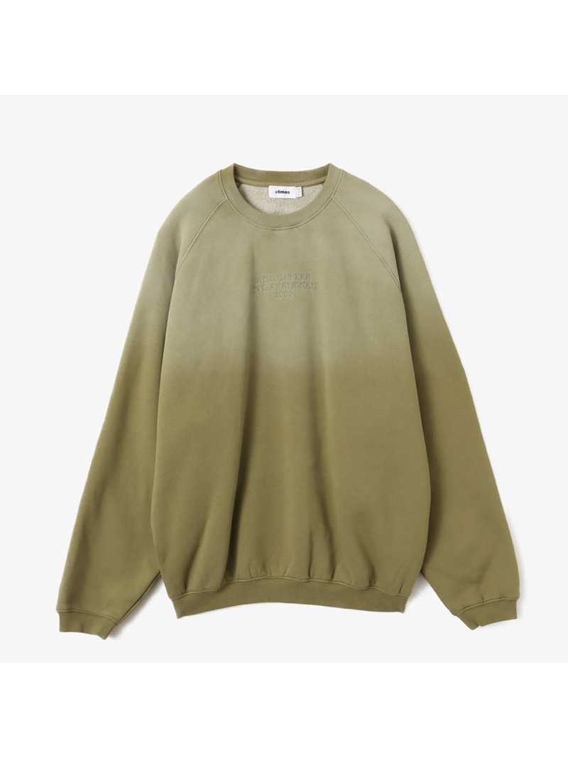 atmos atmos Fade Color Sweatshirt KHAKI アトモス トップス スウェット・トレーナー カーキ緑であること【貨物輸送無料】