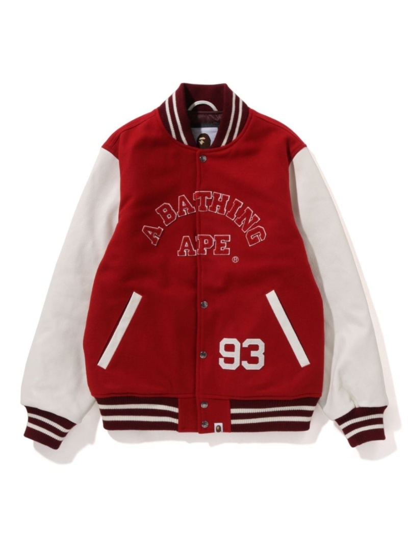 美品　初期APEエイプ　メルトンジャケット　ウールジャケット　ソルジャータグＸＬ 90～00s A BATHING APE/Sweat Varsity Jacket/ソルジャータグ/M