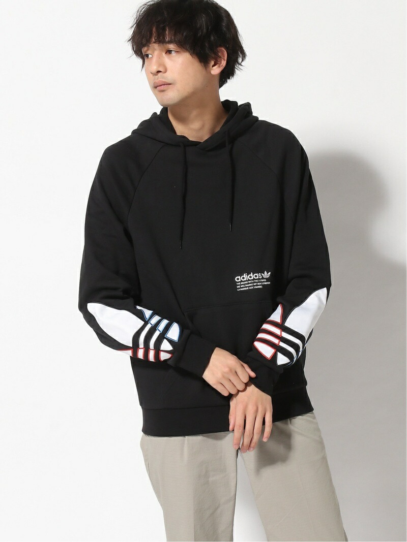 在庫限り Adidas Originals アディカラー トリコロール トレフォイルパーカー Tricol Hoodie アディダスオリジナルス アディダス カットソー パーカー グレー ピンク ブラック 全品送料無料 Mundotour Cl