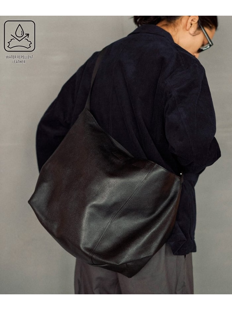 Firsthand 2WAY Leather Messenger Bag / 2WAYレザーメッセンジャーバッグ / 牛皮 / 撥水なめし革 26SS フリークスストア 御徒面子 ショルダーバッグ 黒いこと【貨物輸送無料】