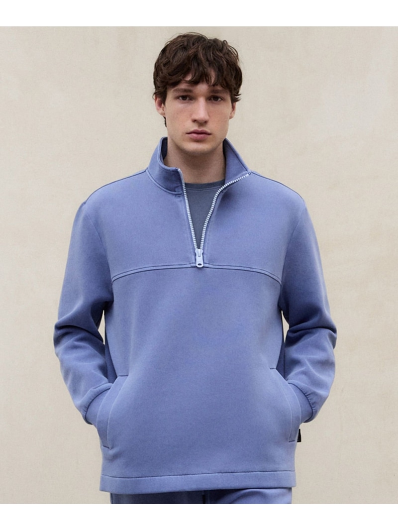 【SALE／27%OFF】ECOALF ALEX ピグメント プルオーバー / ALEX SWEATSHIRT MAN エコアルフ トップス カットソー・Tシャツ ブルー【RBA_E】【送料無料】｜ Fashion Men