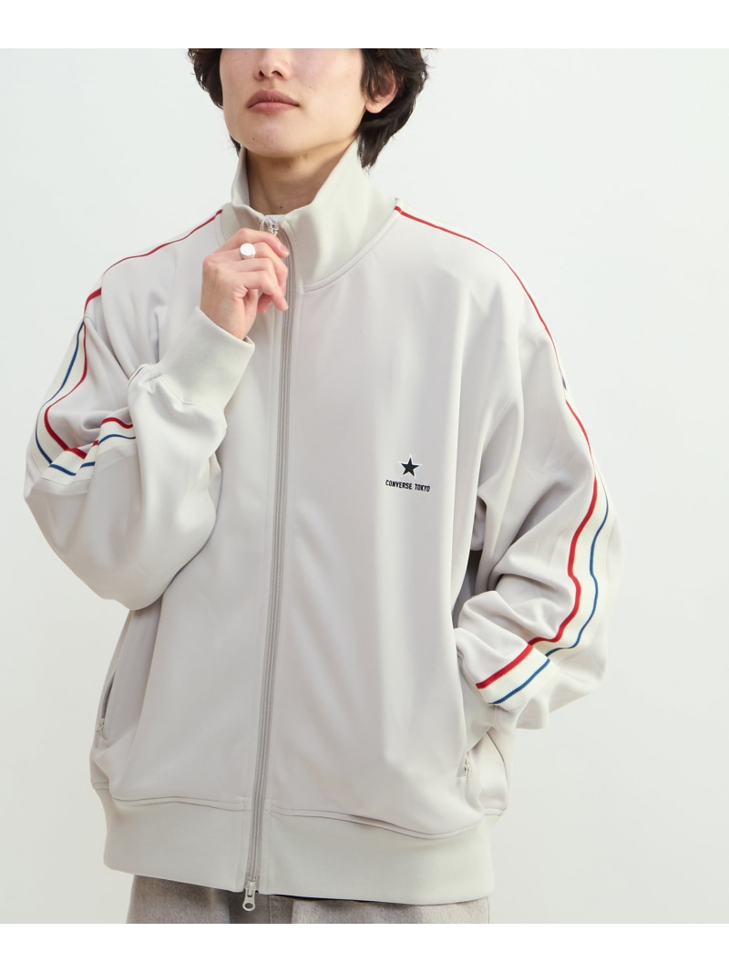CONVERSE TOKYO SIDE LINE LOOSE TRACK JACKET(UNISEX) コンバーストウキョウ トップス その他のトップス グレー グリーン ブラック【送料無料】