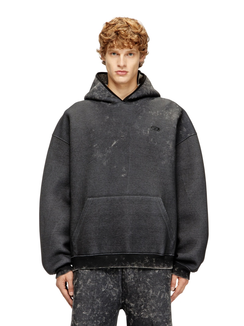 DIESEL メンズ プルオーバーパーカー S-BOXT-CHAN-HOOD ディーゼル トップス パーカー・フーディー ブラック【送料無料】