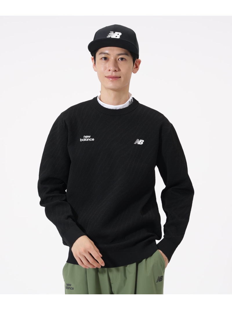 New Balance Golf トーナルゼブラ柄 メッシュ ニット プルオーバー (MENS) ニューバランスゴルフ トップス ニット ホワイト カーキグリーン ブラック【送料無料】