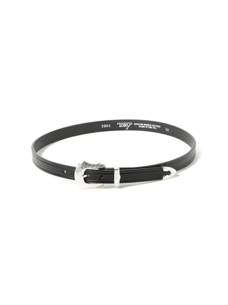 BEAMS TORY LEATHER / 3/4 Creased Belt ビームス メン 流行り物雑貨 胴締め 黒いこと【貨物輸送無料】