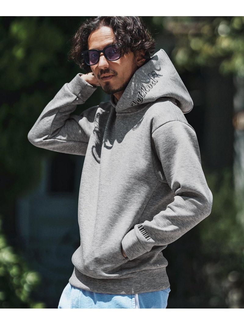 felkod mpa3837- Print Cardboard Knit Parka パーカー カンビオ トップス パーカー・フーディー ブラック グレー ネイビー【送料無料】| Fashion Men