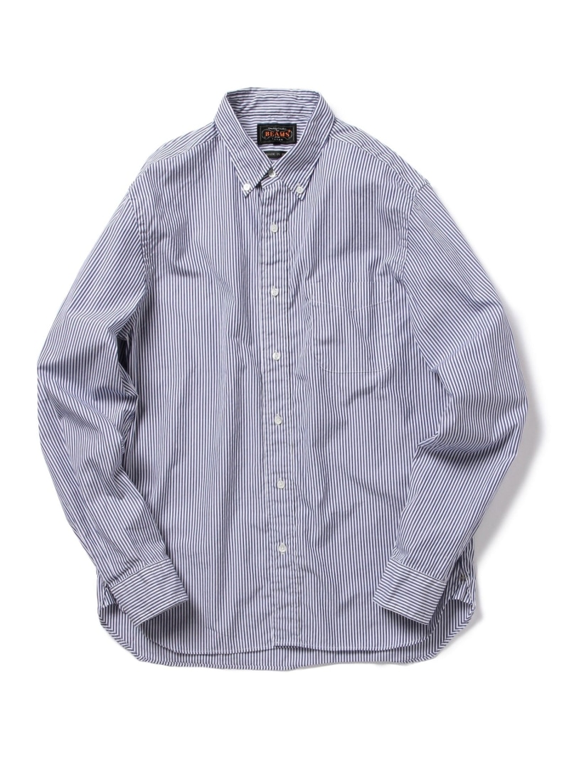 BEAMS PLUS BEAMS PLUS / コットンブロード ロンドンストライプ ボタンダウン シャツ ビームス メン トップス シャツ・ブラウス レッド ブルー ネイビー【送料無料】｜ Fashion Men